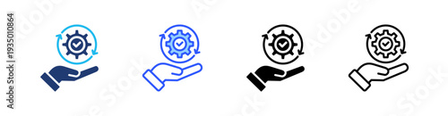 Change Management Multi Style Icon Set Vector 