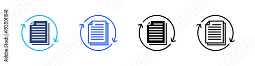 Recovery Multi Style Icon Set Vector 