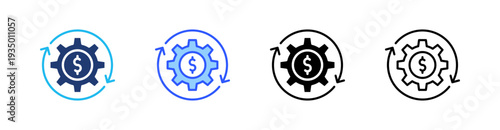 Continuity Multi Style Icon Set Vector 