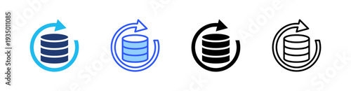 Restoration Multi Style Icon Set Vector 