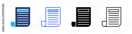 News Multi Style Icon Set Vector 