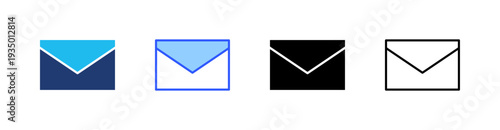 Mail Multi Style Icon Set Vector 
