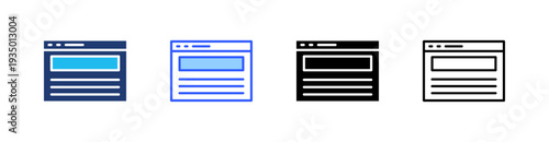 Webpage Multi Style Icon Set Vector 