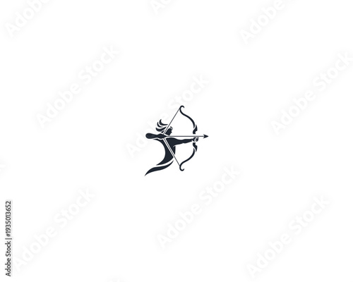 Centaur Archer, mythology creature, Sagitarius Zodiac Sign vector logo icon, fast arch logo from fast archer woman centaur vector for logo, sign, emblem or symbol graphic design vector illustration