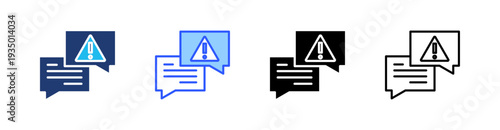 Crisis Communication Multi Style Icon Set Vector 