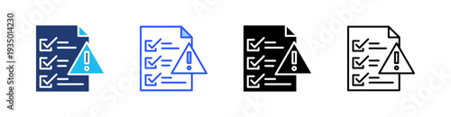 Compliance Multi Style Icon Set Vector 