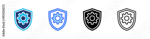 Security Multi Style Icon Set Vector 