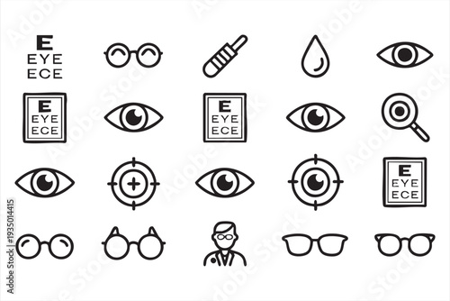 Optical Store and Prescription Glasses Icon Pack