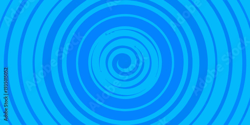 Hypnotic blue spiral with concentric circles creating a swirling vortex
