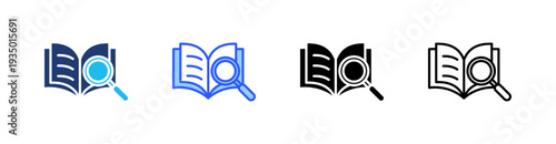 Learn Multi Style Icon Set Vector 