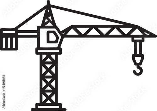 Heavy construction crane lifting heavy loads with precision and accuracy on building sites and construction projects worldwide