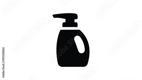 Laundry detergent dispenser icon for controlled dispensing of liquid cleaning detergent.Laundry detergent dispenser icon for controlled dispensing of liquid cleaning detergent.