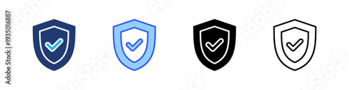 Insurance Multi Style Icon Set Vector 