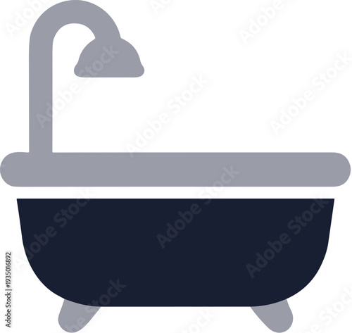 Simple Flat Style Bathtub Sanitaryware Home Appliance Interior Equipment Item