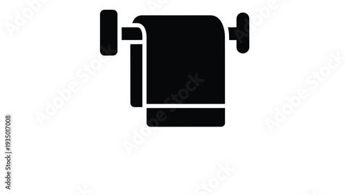 Rice storage drum icon. Black silhouette of a large barrel container designed for the safe and bulk storage of rice grains.