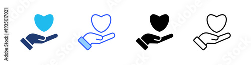 Charity Multi Style Icon Set Vector 