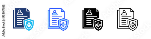 Patient Multi Style Icon Set Vector 