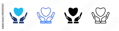 Solidarity Multi Style Icon Set Vector 