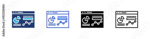 Dashboard Multi Style Icon Set Vector 