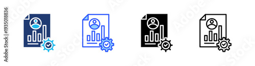 Crm Integration Multi Style Icon Set Vector 