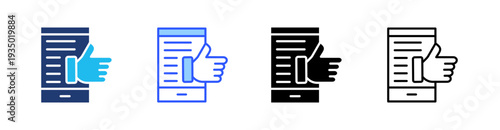 Feedback Multi Style Icon Set Vector 