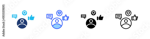 User Multi Style Icon Set Vector 