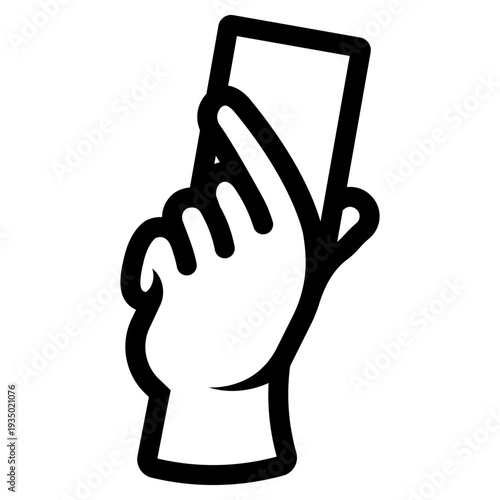 referee hand holding penalty card icon