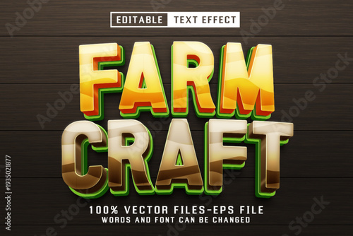 Farm Craft Editable Text Effect