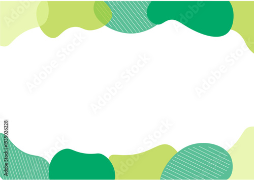 ナチュラルなグリーン抽象フレーム背景｜コピースペース付き バナー テンプレート素材
グリーンの背景,　夏　春　新緑