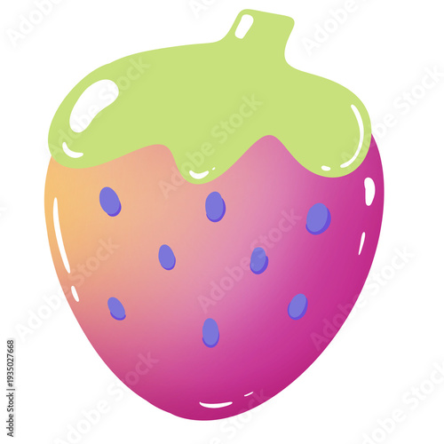 Sweet Pastel Strawberry Illustration