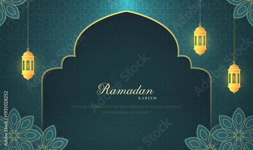 Ramadan Kareem Islamic Lantern Pattern Luxury Background Design