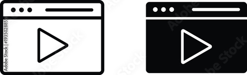 Videoplayericonsinwebbrowserwindowui
