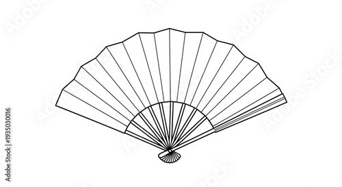 Japanese folding fan, traditional accessory, elegant design