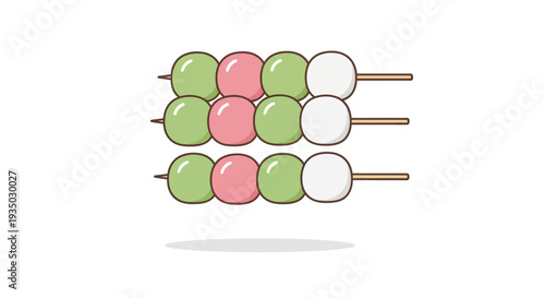 Japanese Dango Dessert Skewers