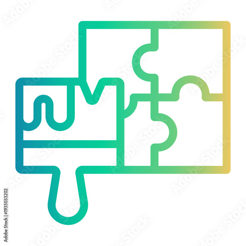 brush Line Gradient Icon