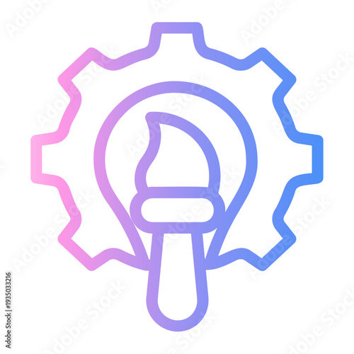 creative process Line Gradient Icon