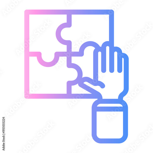 contribution Line Gradient Icon