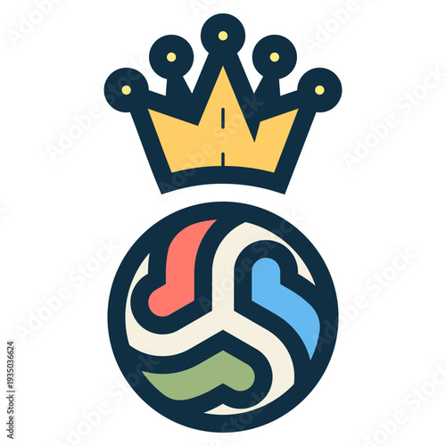 soccer or football winner team icon