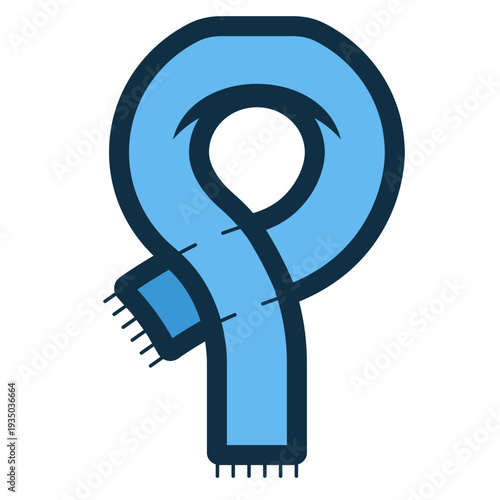 sport fans scarf icon