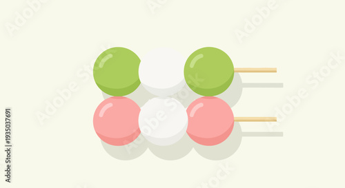 Japanese Dango Dessert Skewers