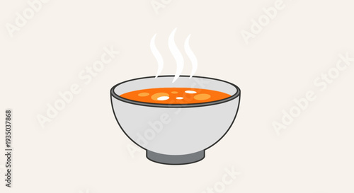 Steaming Bowl of Hot Soup