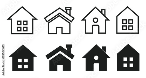 Home building icon collection