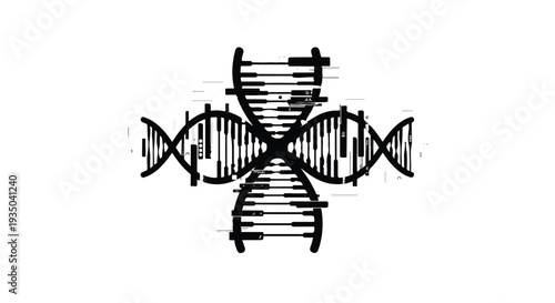 Abstract DNA helix design symbolizing life and science