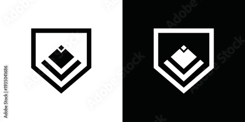 simple shield logo vector