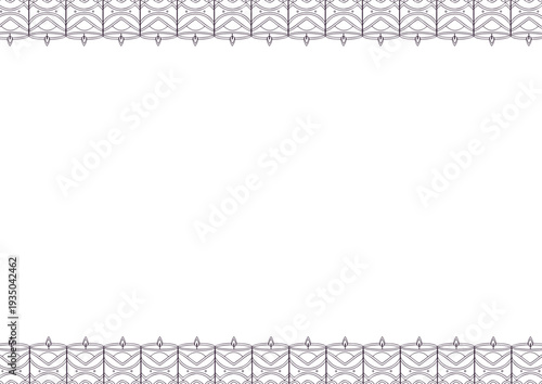 Decorative Border Frame with Ornamental Pattern - Elegant Vintage Style Template for Certificate, Invitation or Document Design with Copy Space
