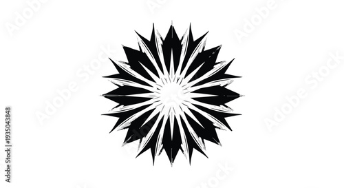 Abstract geometric starburst pattern with sharp points radiating from center