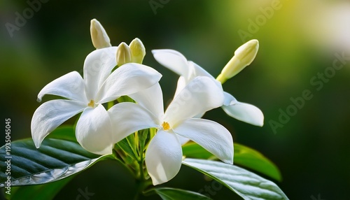 White Sampaguita Jasmine Flowers Blooming White Flower