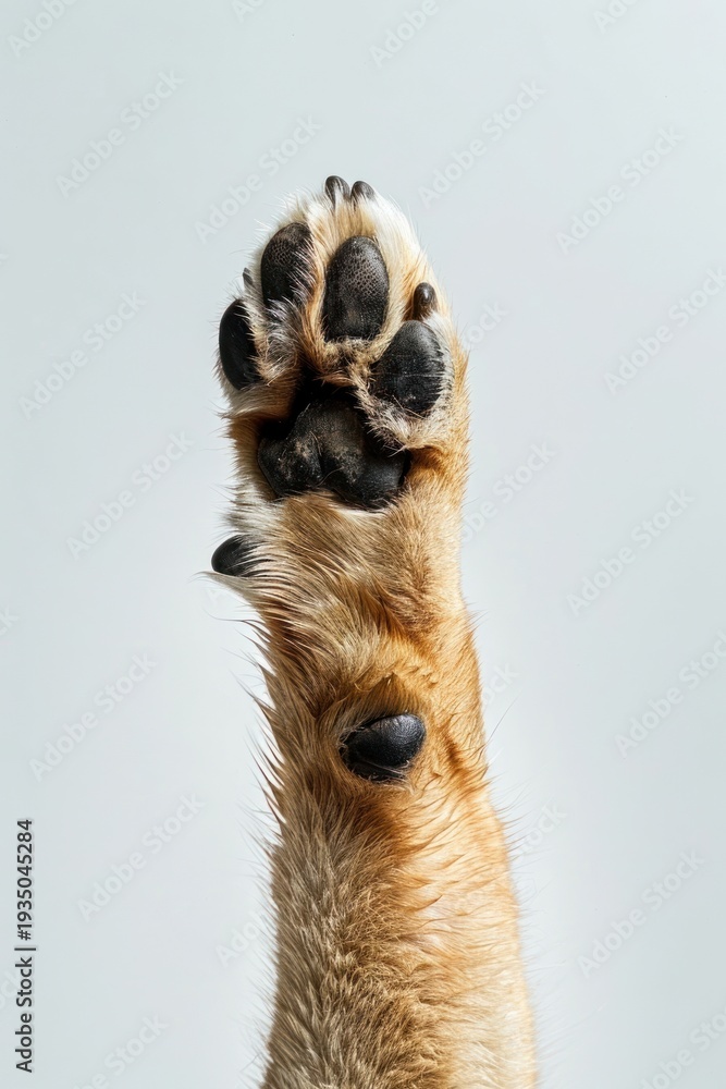 Obraz premium Raised cat paw close-up
