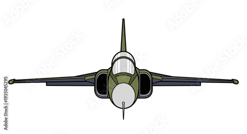 Top view of a military fighter jet aircraft with green camouflage.