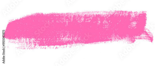 Photography Hot pink brush stroke bar isolated on transparent background, vibrant paint swip